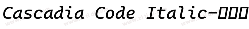 Cascadia Code Italic字体转换